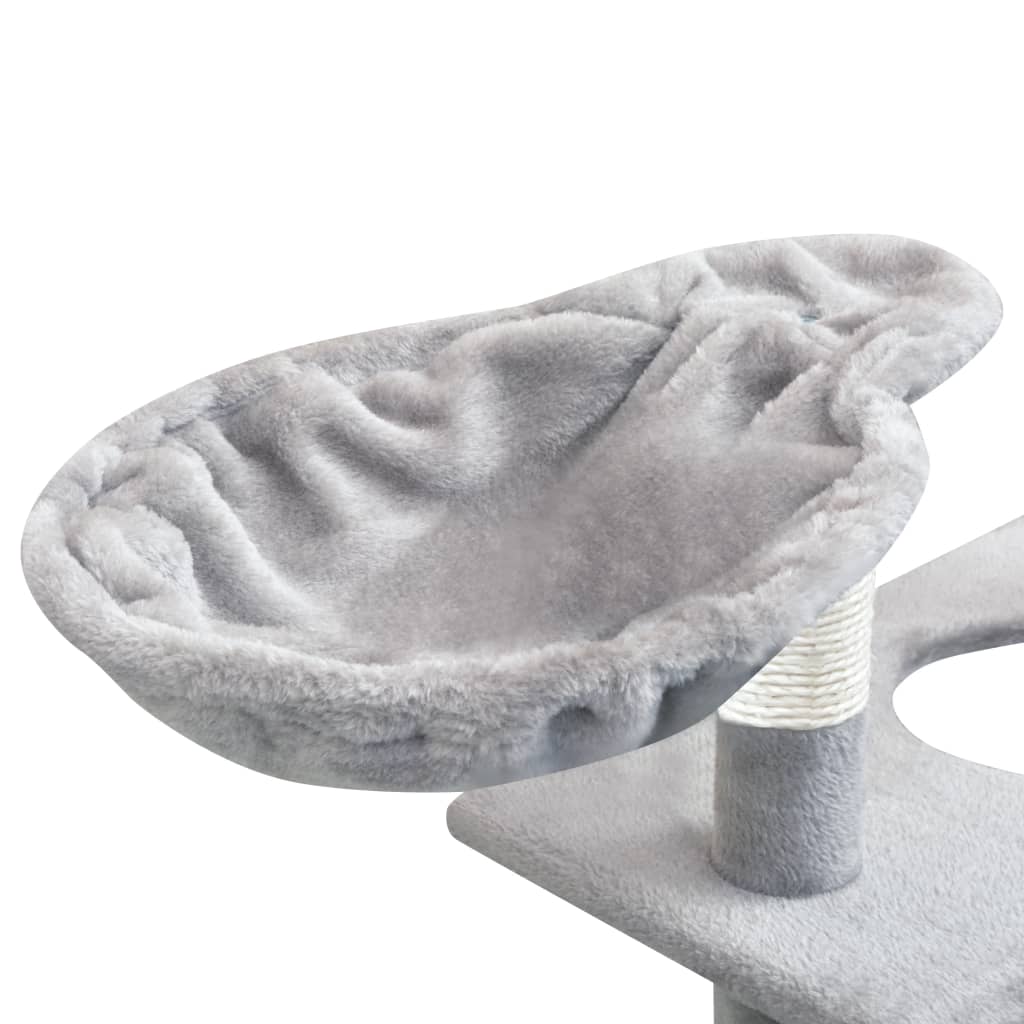 NNEVL Cat Tree with Sisal Scratching Posts 150 cm Grey