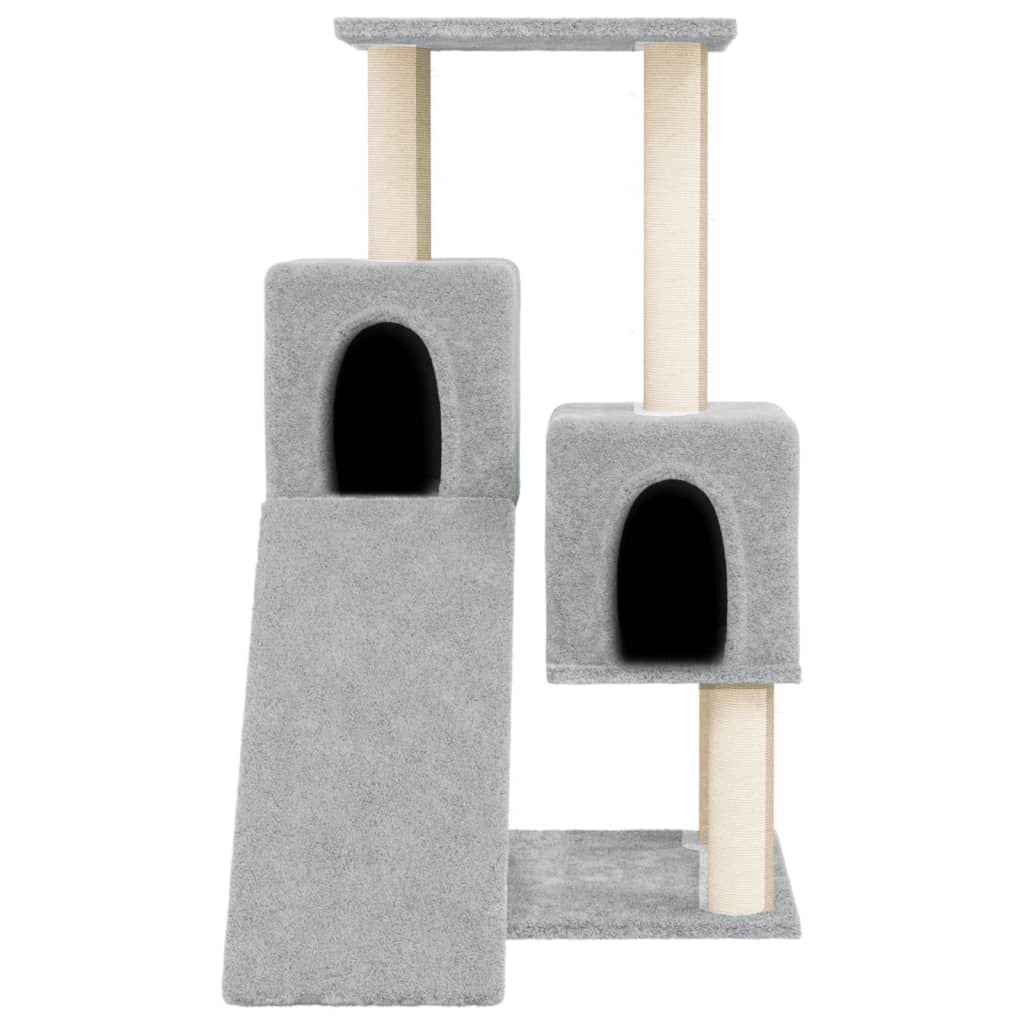 NNEVL Cat Tree with Sisal Scratching Posts Light Grey 82 cm